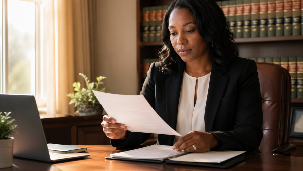 Focused professionalism in a sunlit office
